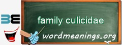 WordMeaning blackboard for family culicidae